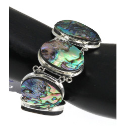 Bracelet ligne en argent 925ème et nacre