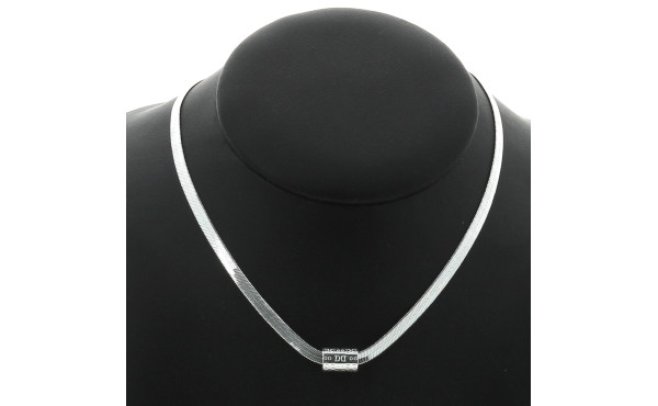 Collier en argent 925ème à maille plate,