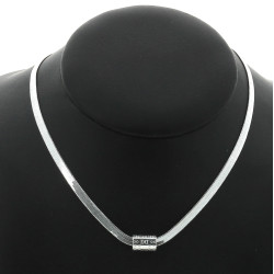 Collier en argent 925ème à maille plate,