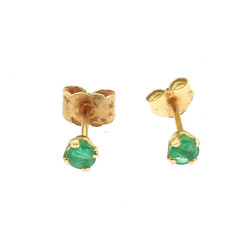 Paire de puces d'oreilles en or jaune 18