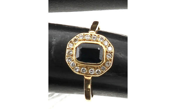 Bague en or jaune 18 carats, poinçon têt