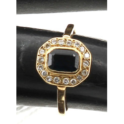 Bague en or jaune 18 carats, poinçon têt