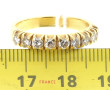 Demi alliance en or jaune 18 carats, poi