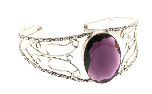 Bracelet jonc ouvert en argent 925è et s