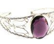 Bracelet jonc ouvert en argent 925è et s