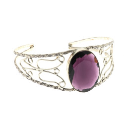 Bracelet jonc ouvert en argent 925è et s