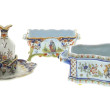 Lot de faiences décor rouennais dont att