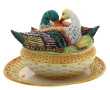 Soupière et son plateau servant à décor 