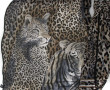 LEONARD - Etole en soie à motif de panth