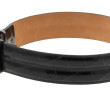 MAX MARA - Ceinture femme en cuir noir, 