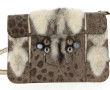 FENDI - Sac à main en cuir, pierres natu