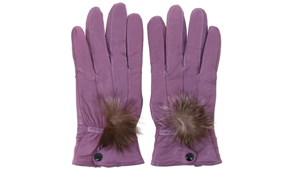 Paire de gants en cuir d'agneau couleur 