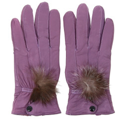 Paire de gants en cuir d'agneau couleur 