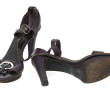 CELINE - Paire d'escarpins en cuir, coul