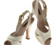 LOUIS VUITTON - Paire d'escarpins en sat