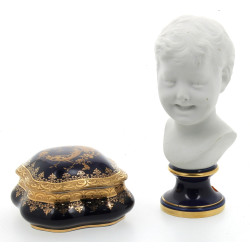 LIMOGES France - Coffret en porcelaine b