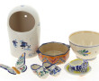 QUIMPER - Lot de 7 faïences polychrome :