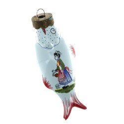 Boule de NOEL en forme de poisson en faï