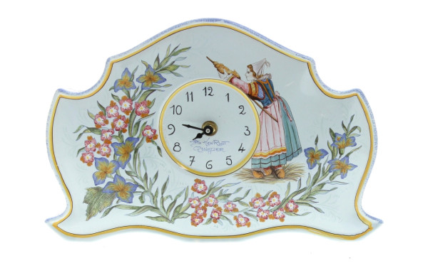 HB HENRIOT Quimper - Pendule en faïence 