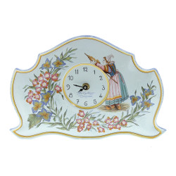 HB HENRIOT Quimper - Pendule en faïence 