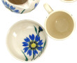 HB QUIMPER - Décor "Bleuet" - 6 tasses à