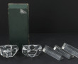 DAUM - Paire de salerons en cristal et u