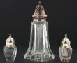 Salière et poivrière en cristal et métal
