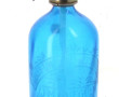 Bouteille d'eau de seltz en verre bleu g