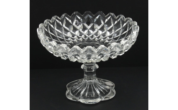 Coupe sur piédouche ancienne en cristal 