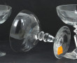 4 coupes à champagne anciennes en verre 