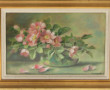 T.HERVE (Xxème) "Bouquet de fleurs roses