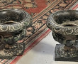 Paire de vases de jardin sur piédouche, 