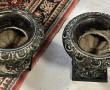 Paire de vases de jardin sur piédouche, 
