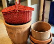 4 pots de jardin en terre cuite, différe