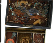 Coffret à bijoux gainé de cuir, ancien, 