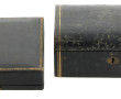 Coffret à bijoux gainé de cuir, ancien, 