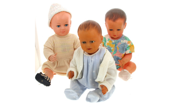 Trois baigneurs anciens marque Colin, SN