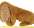 Grand chien en peluche vintage, création