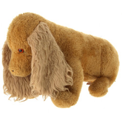 Grand chien en peluche vintage, création