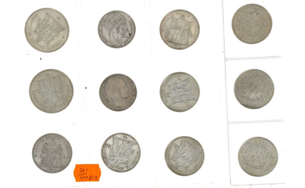 Lot de pièces en argent : 10 F argent (7