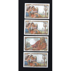 Billets de banque - Lot de 4 billets de 