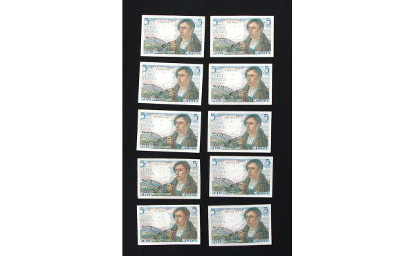 Billets de banque - Lot de 10 billets de