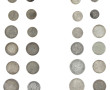 32 pièces argent 1F, 2 F, 5 F française