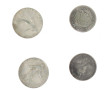 32 pièces argent 1F, 2 F, 5 F française