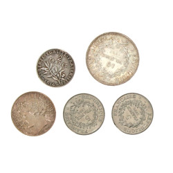 Lot comprenant 3 pièces en argent (10 F 