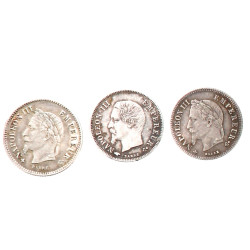 NAPOLEON III - 3 p. 20 centimes argent 1