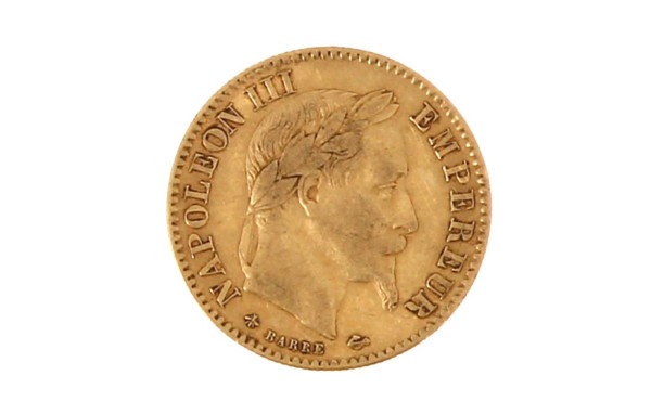 Pièce de 10 F or, "1865" atelier A