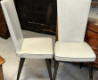 6 chaises des années 50 skaï blanc (qqs 
