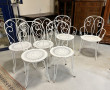 4 chaises et 2 fauteuils de jardin en mé