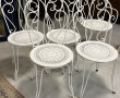 4 chaises et 2 fauteuils de jardin en mé